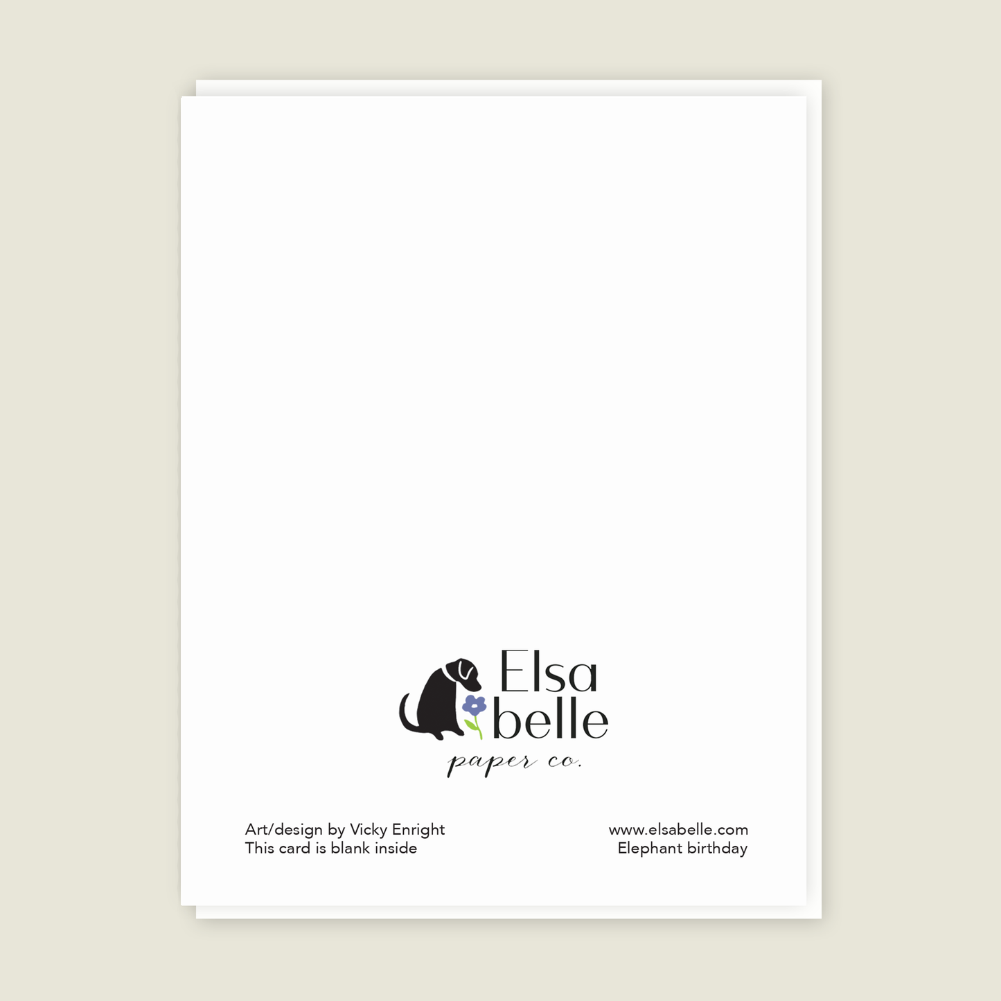 Elephant Happy Birthday Card