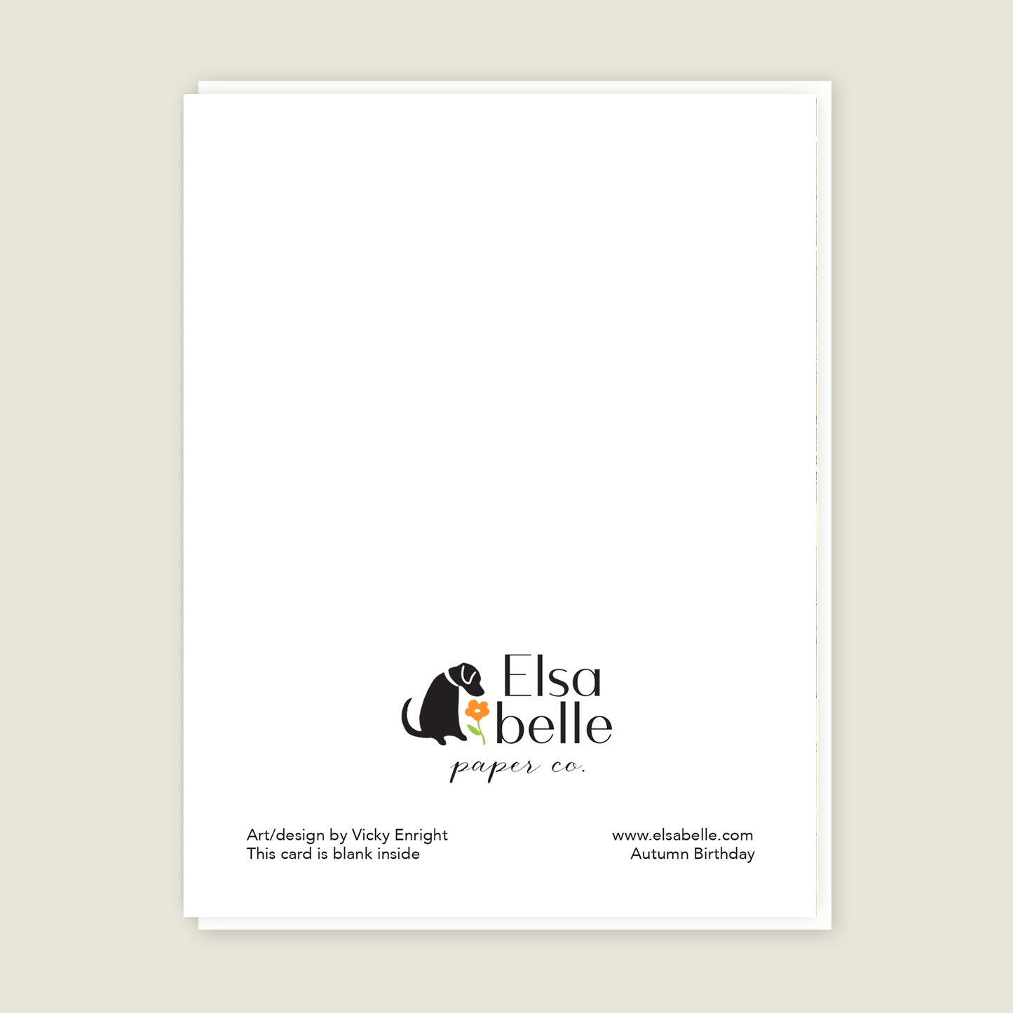 Autumn Birthday Seasonal card