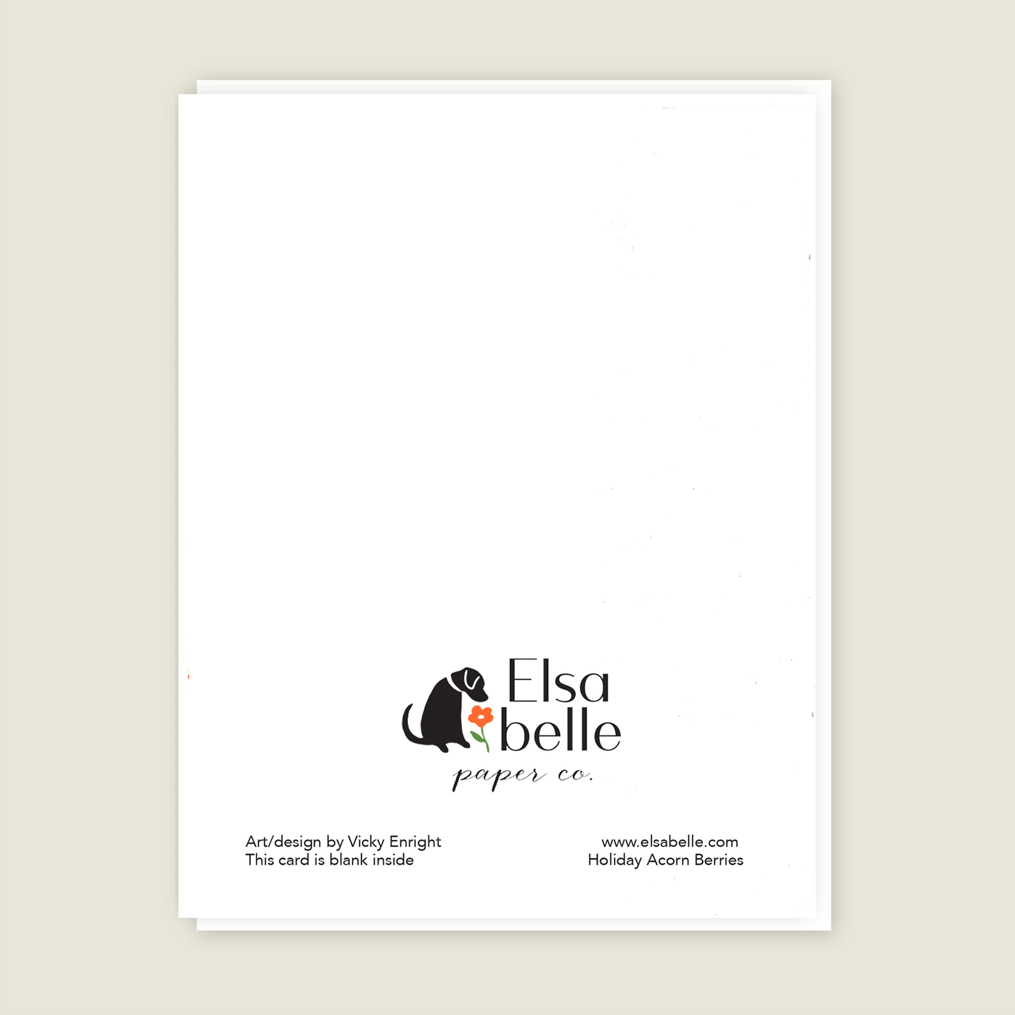 Holiday Acorn Seasonal card