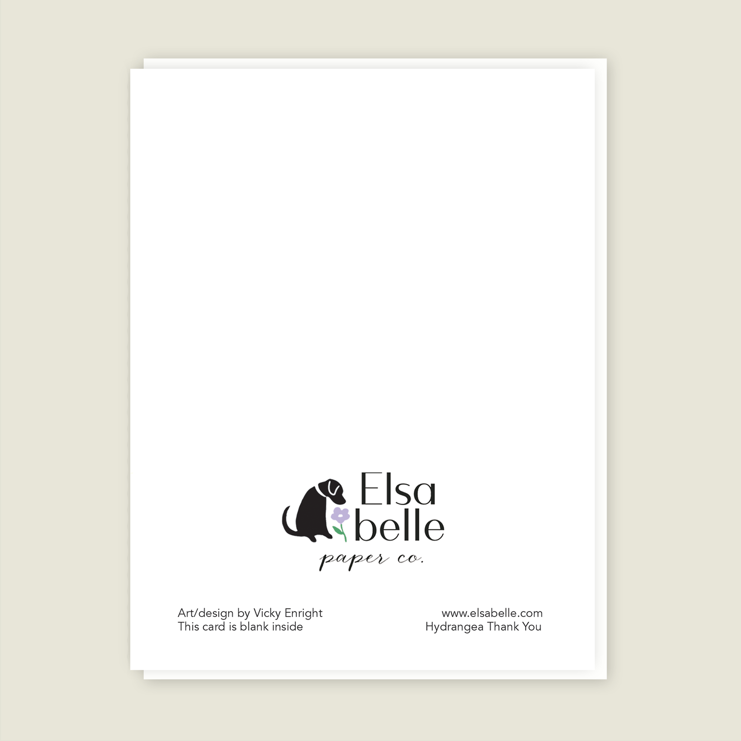 Hydrangea Thank You card