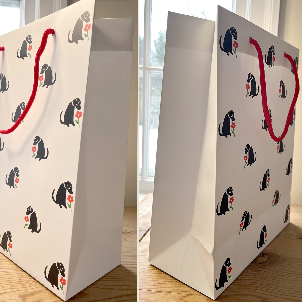 Labrador Flower Gift Bag