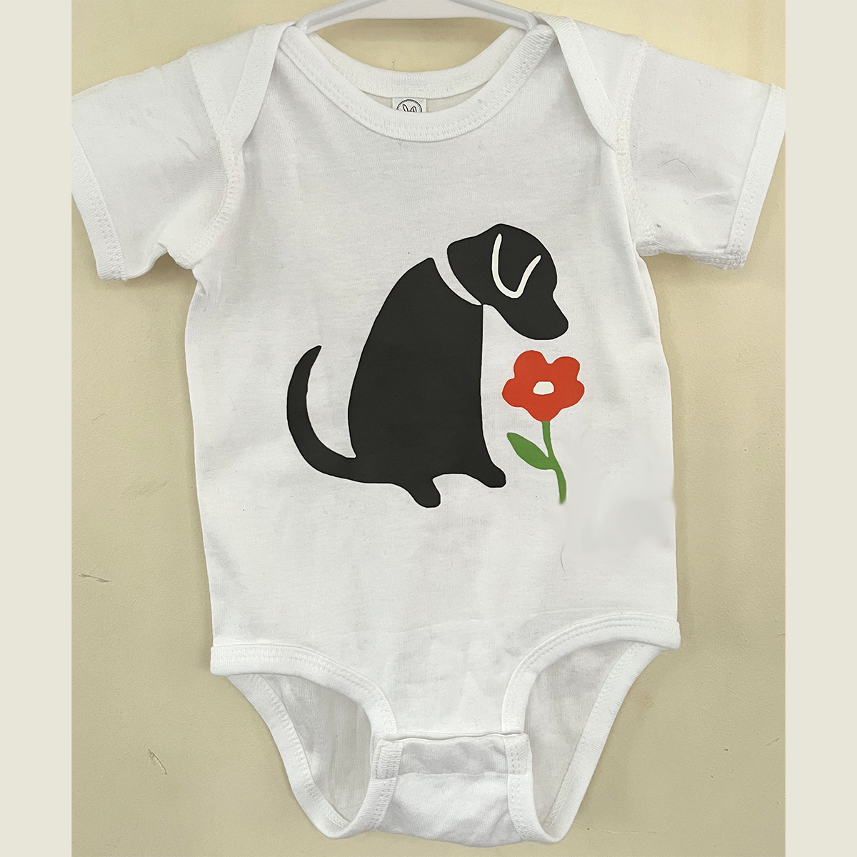 Baby Onsie: Camping & Black Lab