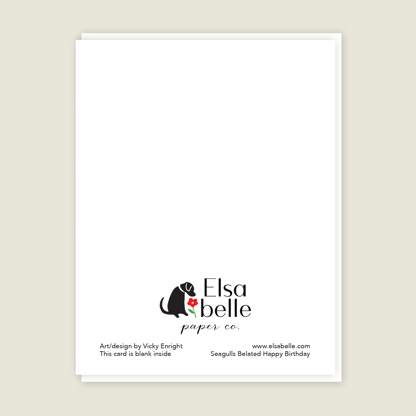 Seagulls Belated Happy Birthday Card