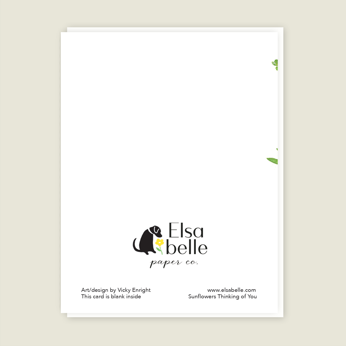 Sunflower Thinking of You card