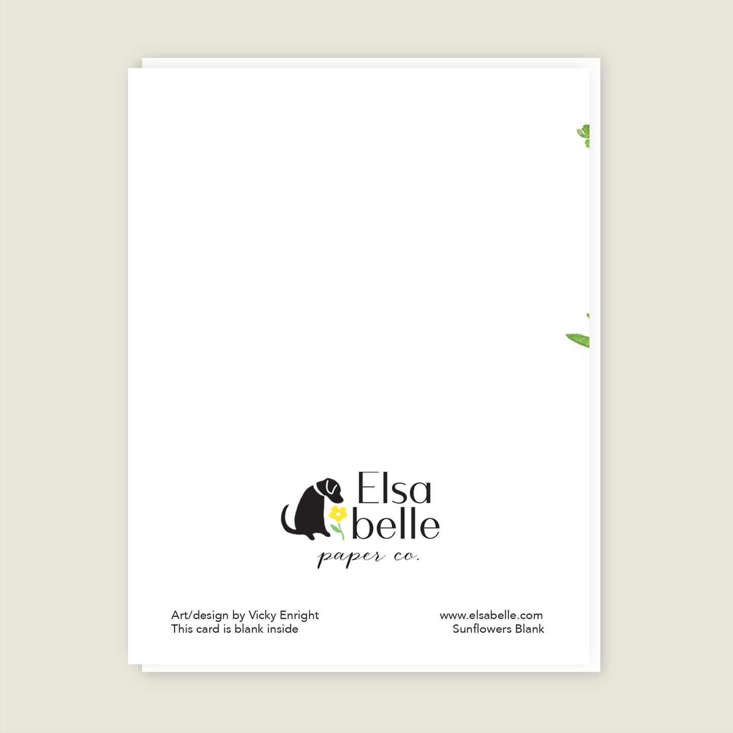 Sunflower Blank card