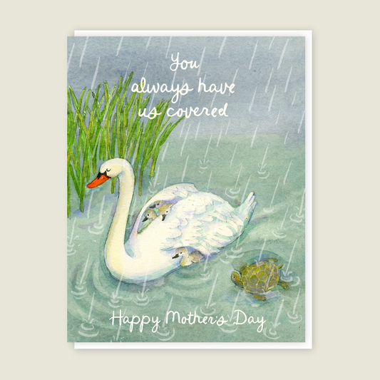 Swan Mother's Day Seasonal card