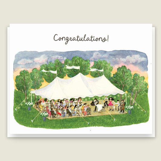 Wedding Tent Congratulations Card