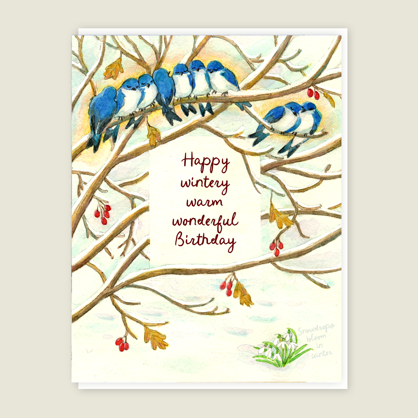 Winter Birthday Seasonal card