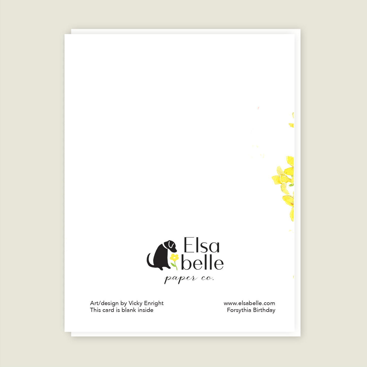 Forsythia Birthday card