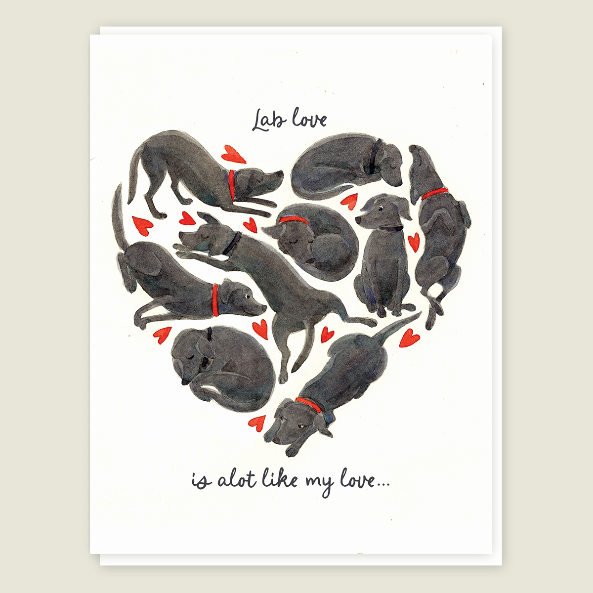Labrador Valentine Seasonal card