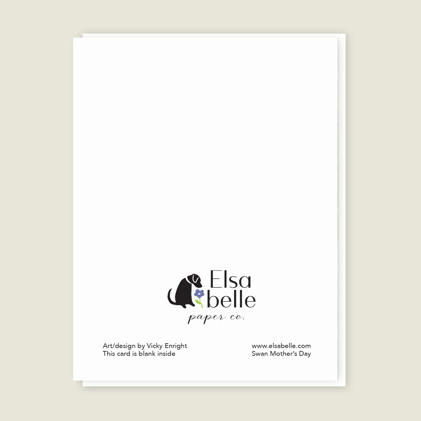 Swan Mother's Day Seasonal card