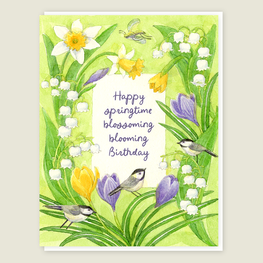 Springtime Birthday Seasonal card