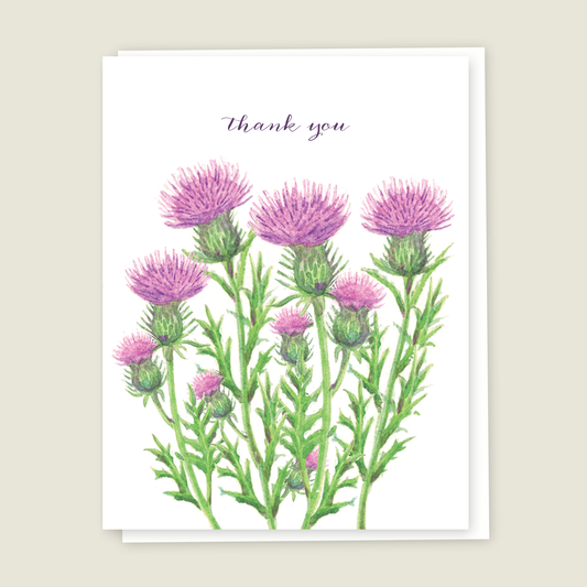Thistles Thank You card