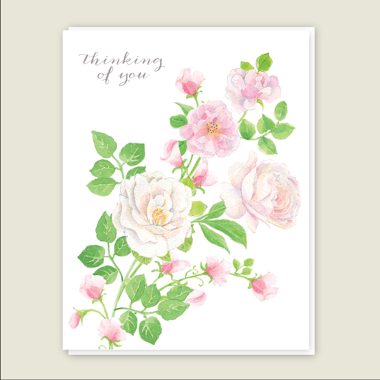 Pinky White Vine Thinking of You Card