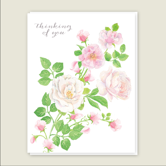 Pinky White Vine Thinking of You Card