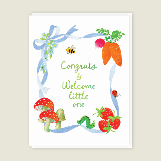 Ribbon Baby Congratulations Card