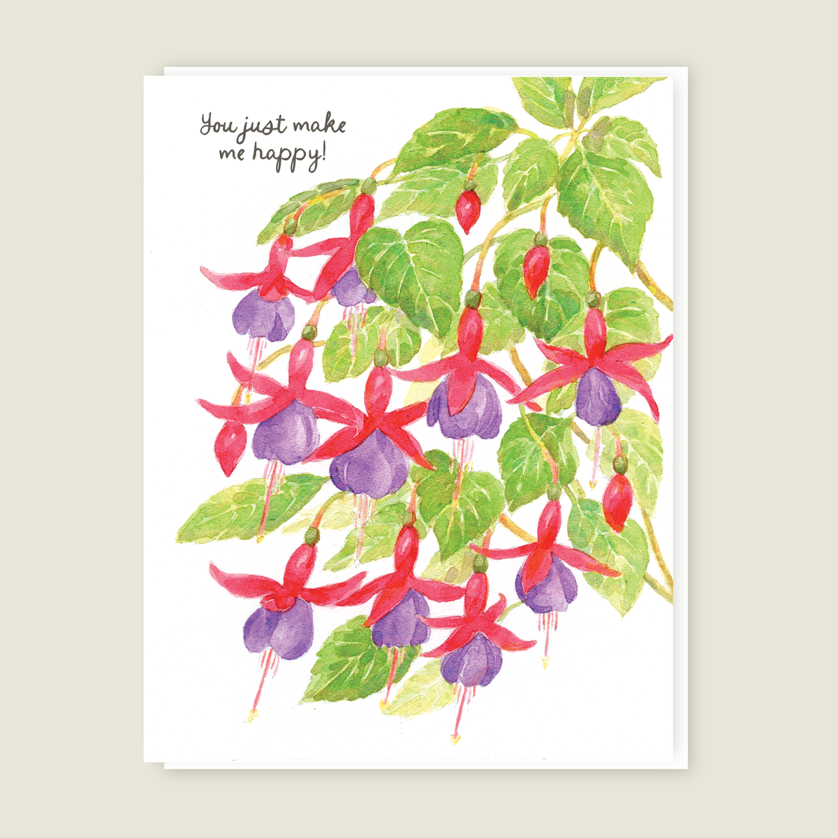 Fuchsia Happy Card