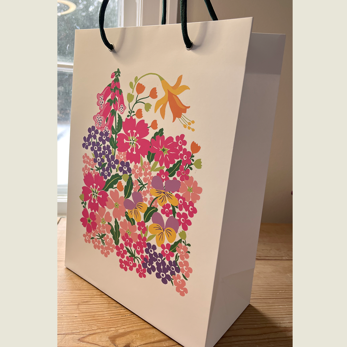 Graphic Floral Garden Gift Bag