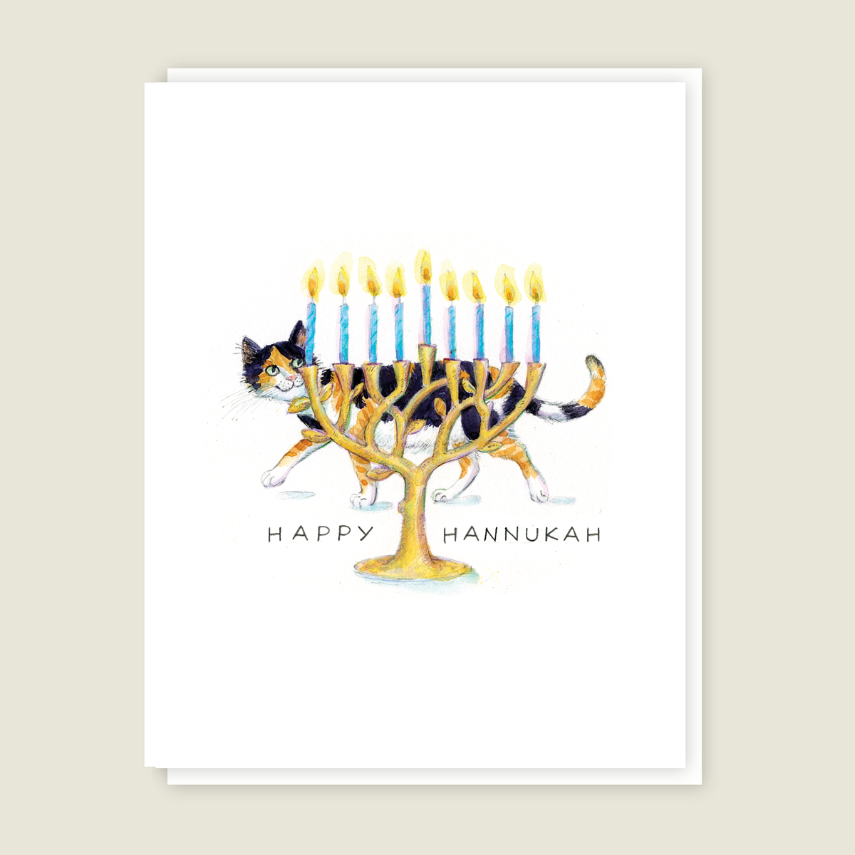Cat Hannukah Holiday Card