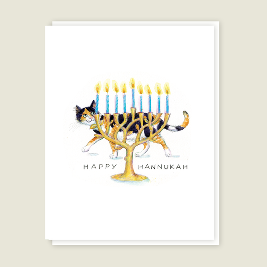 Cat Hannukah Holiday Card