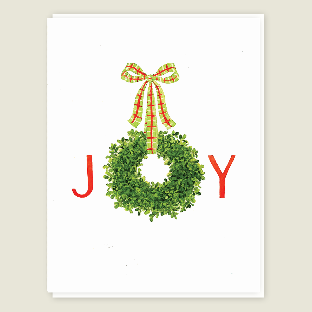 Joy Boxwood Wreath Seasonal card