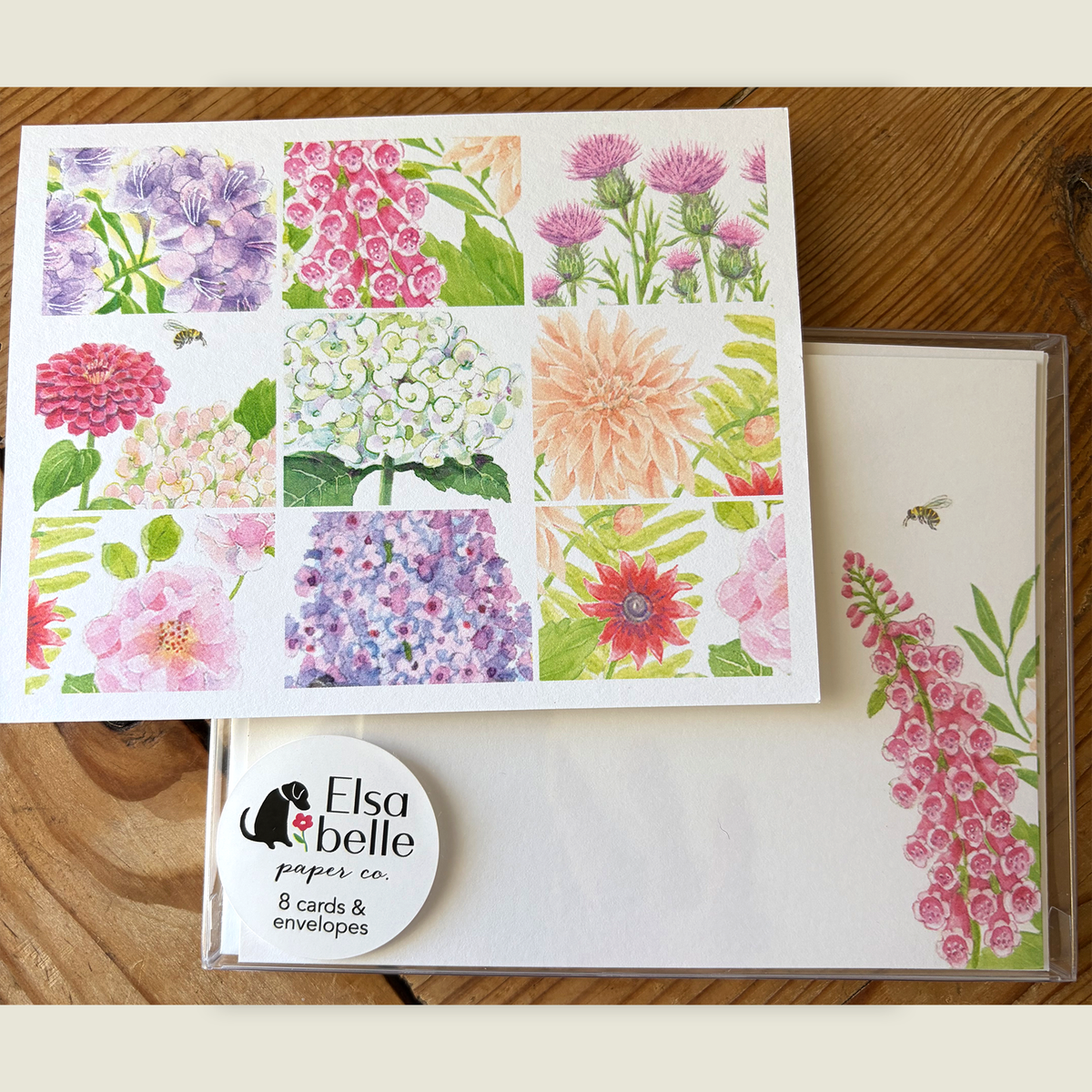 Patchwork Flowers Notecards