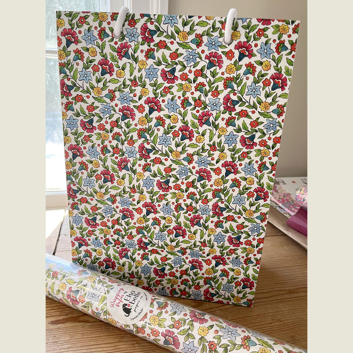 Pottery Floral Gift Bag