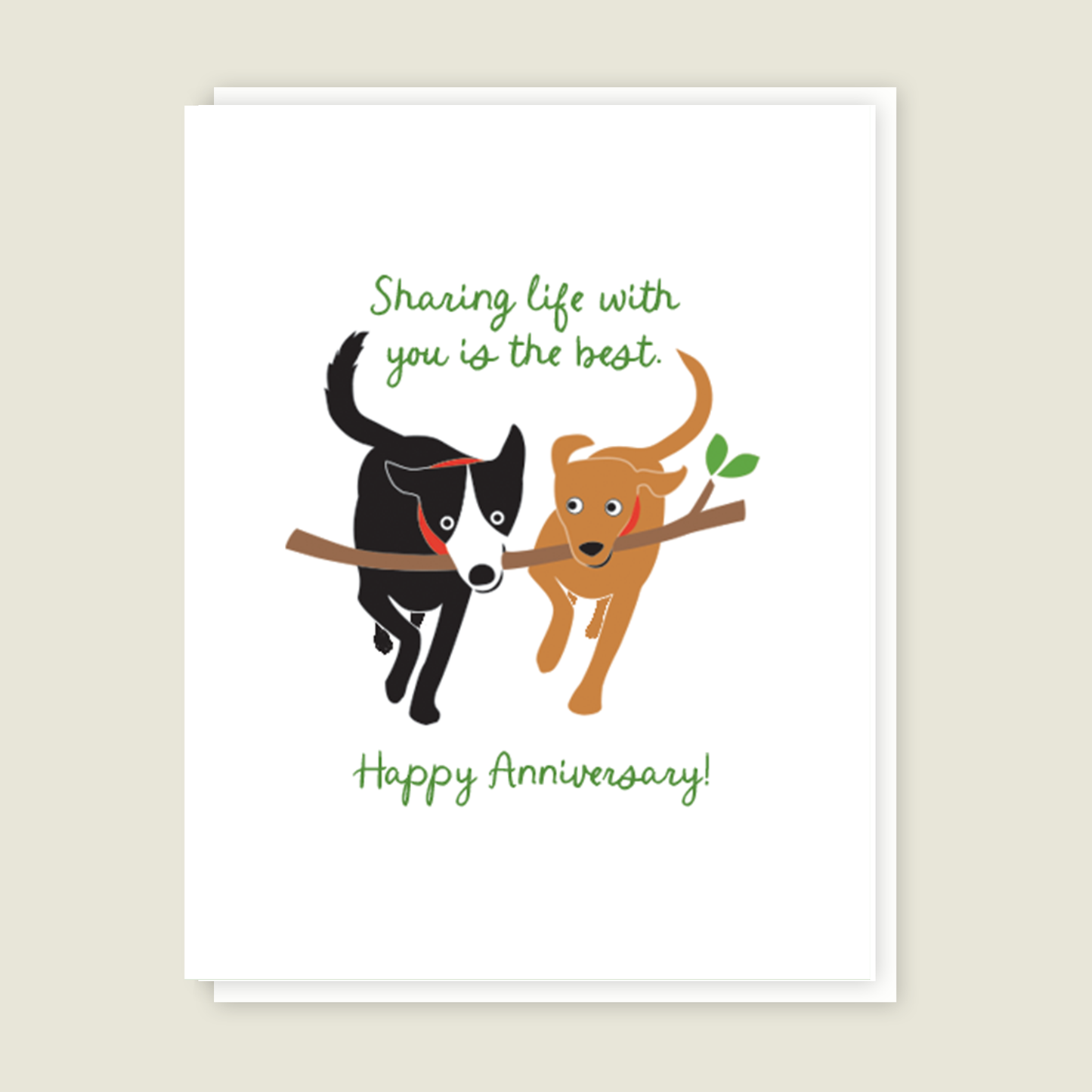 Two Dog Anniversary Card