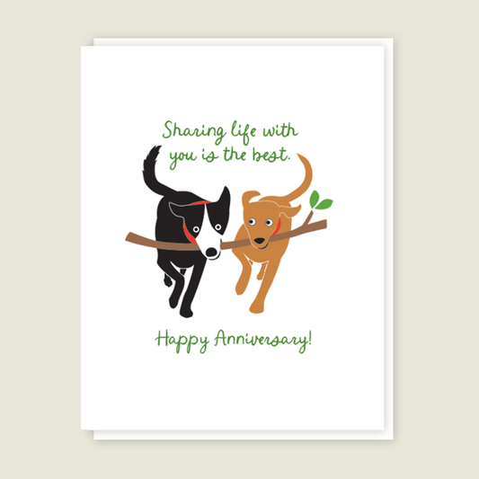 Two Dog Anniversary Card