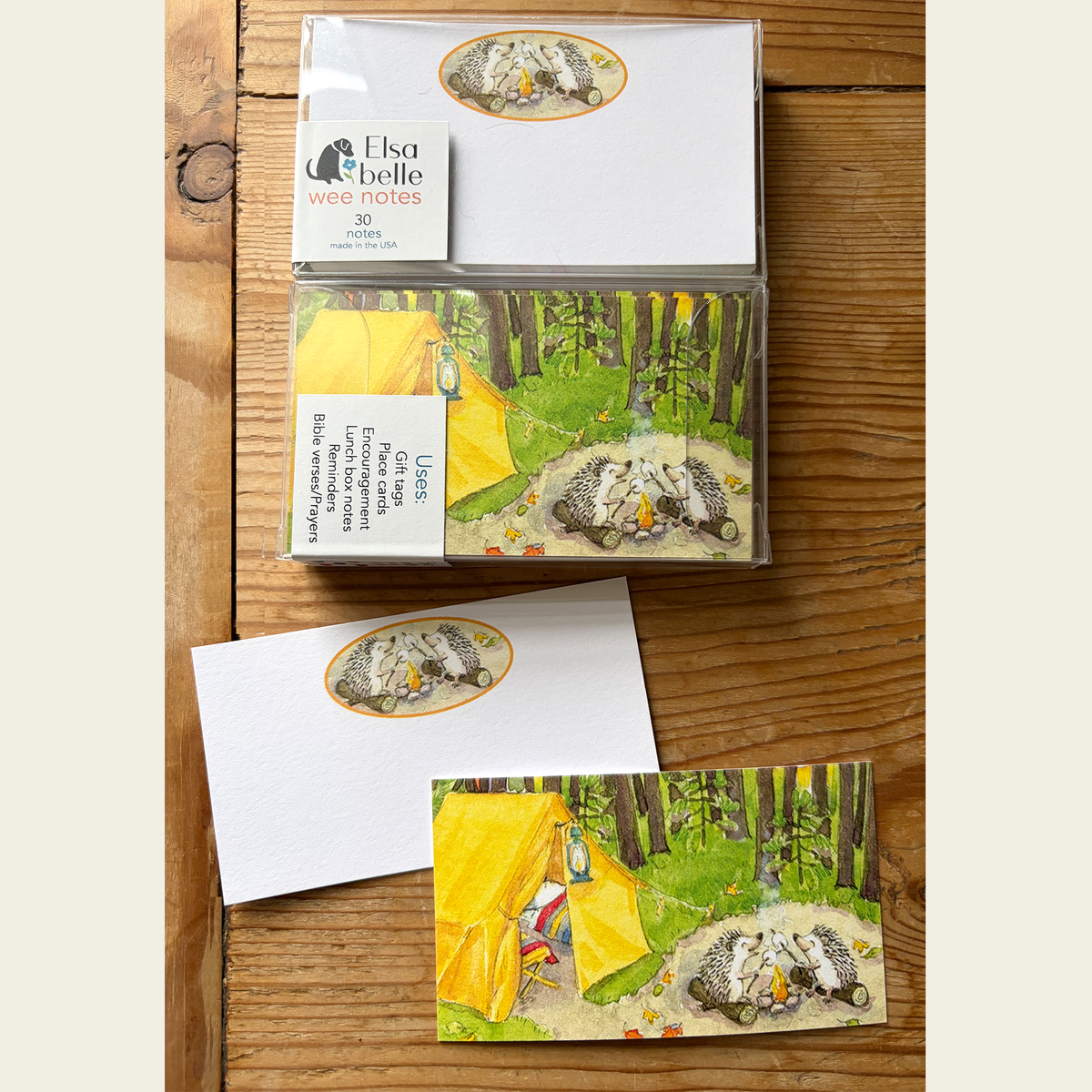 Elsabelle Wee Note Cards-Hedgehogs