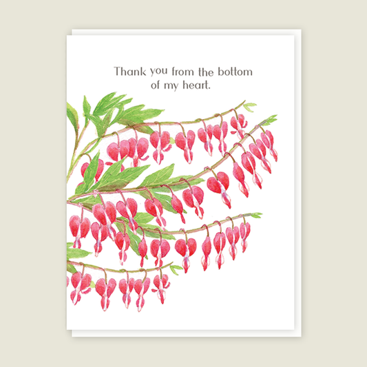 Bleeding Hearts Thank You card