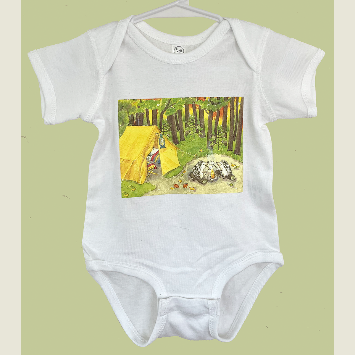 Baby Onsie: Camping & Black Lab