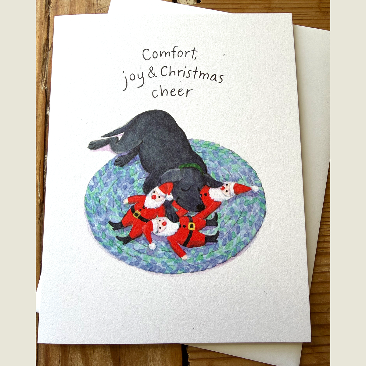 Lab & Santas Holiday Card