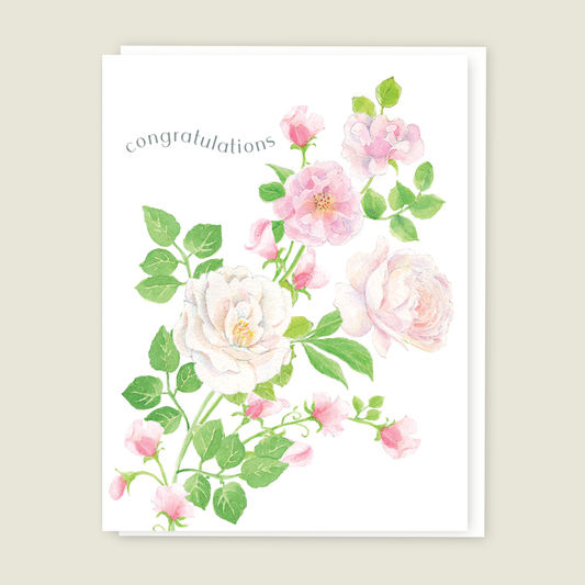 Pinky White Vine Congratulations card