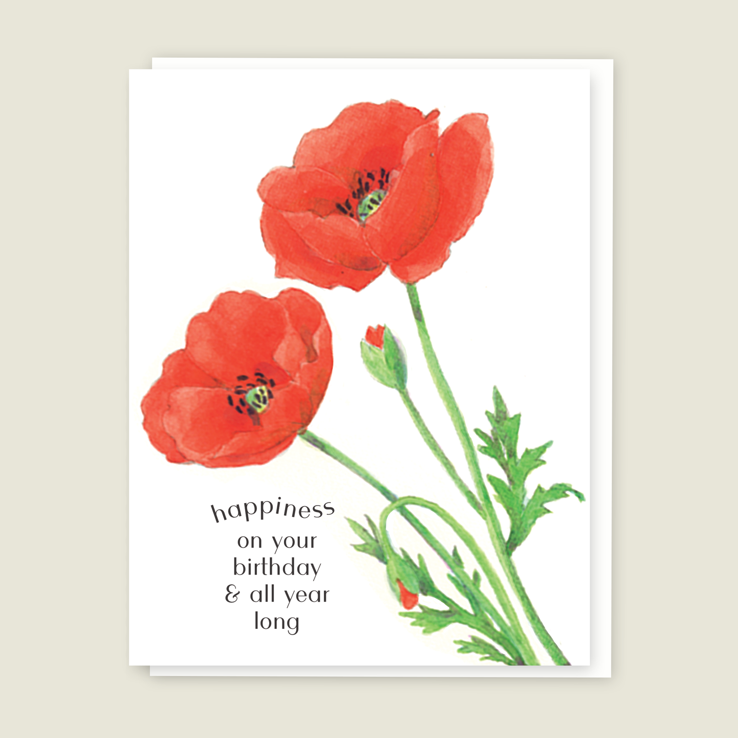 Poppy Birthday card