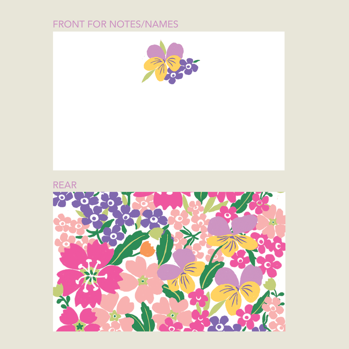 Elsabelle Wee Note Cards - Graphic Garden Design