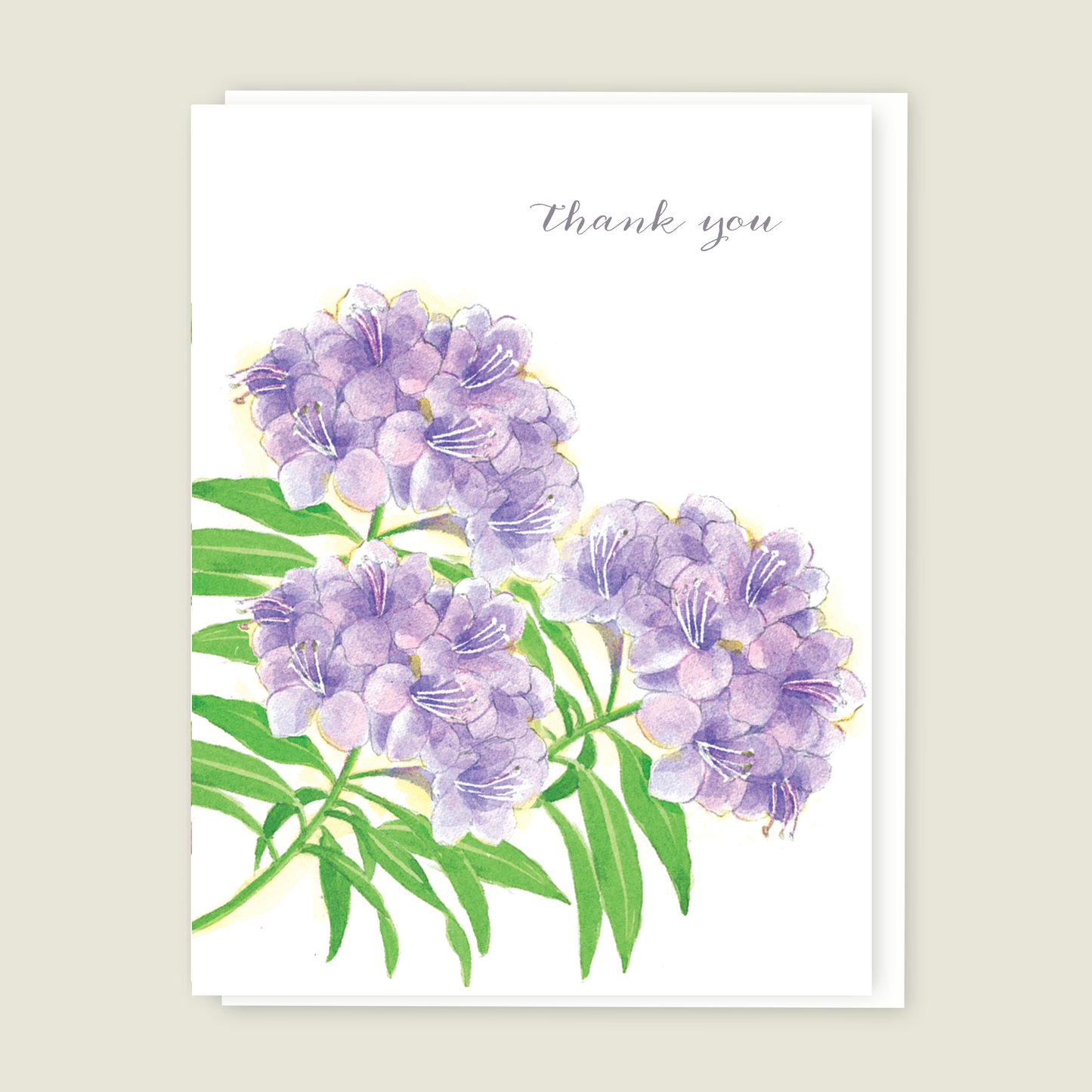 Rhododendron Thank You card