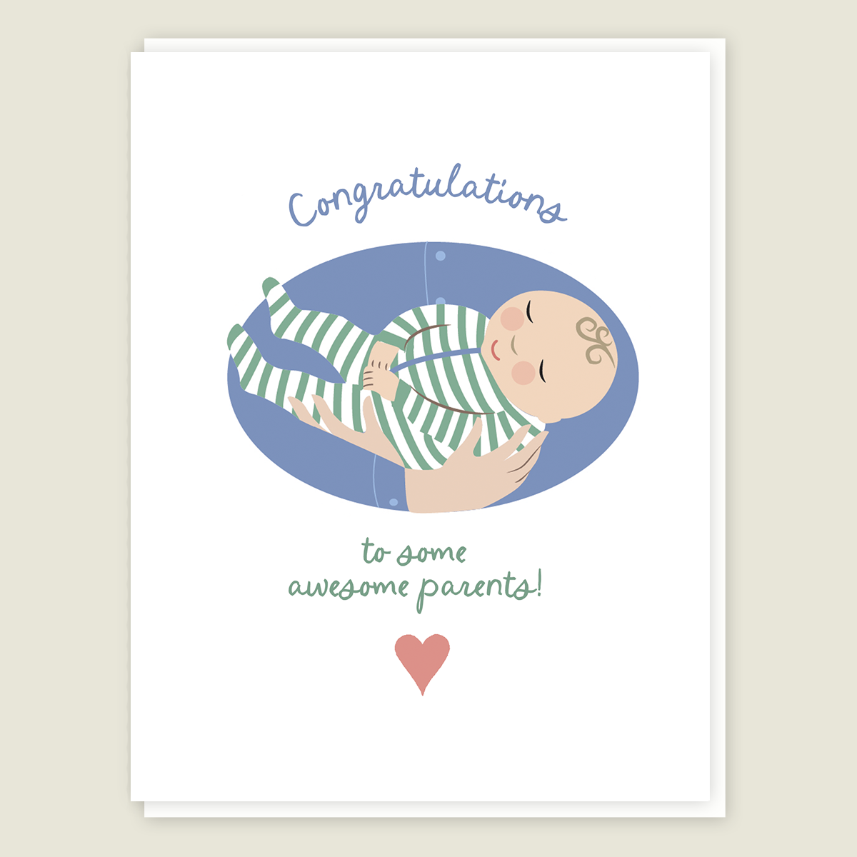 Mother Baby Congratulations Card